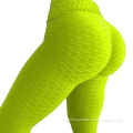 Hot selling Leggins Thick Women's Butt Lifting High Waist Yoga Honeycomb Ruched Pants Chic Sports Stretchy Leggings